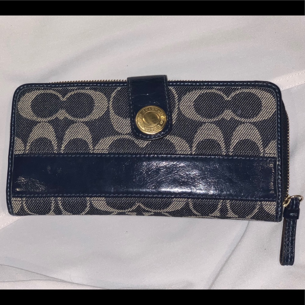 Coach denim wallet
